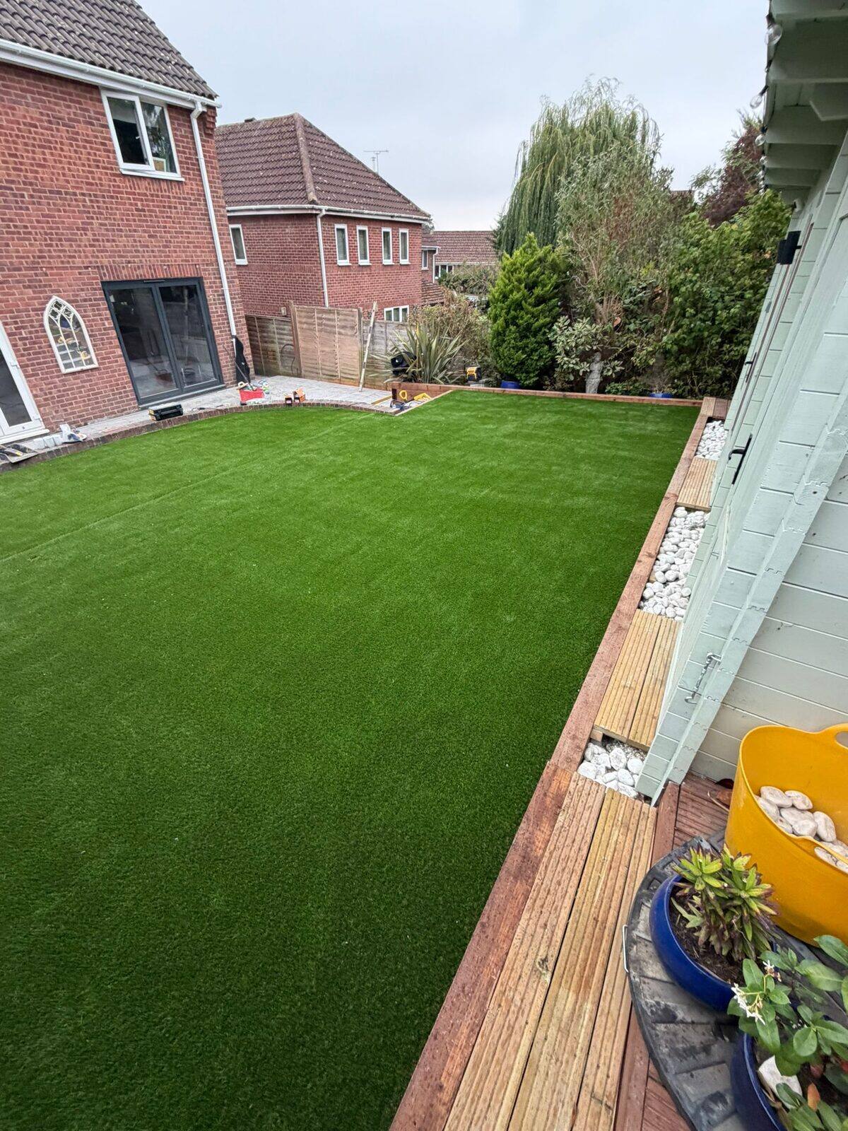 Cayman artificial grass after installation by Bloomin Lovely – supplied by Carpet World London