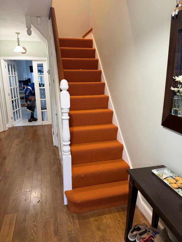 Recent carpet installation of Hugh Mackay Deco Plains Orange in IG5